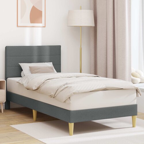  Krevetna konstrukcija Tamnosiva 90 x 190 cm Tkanina Cijene