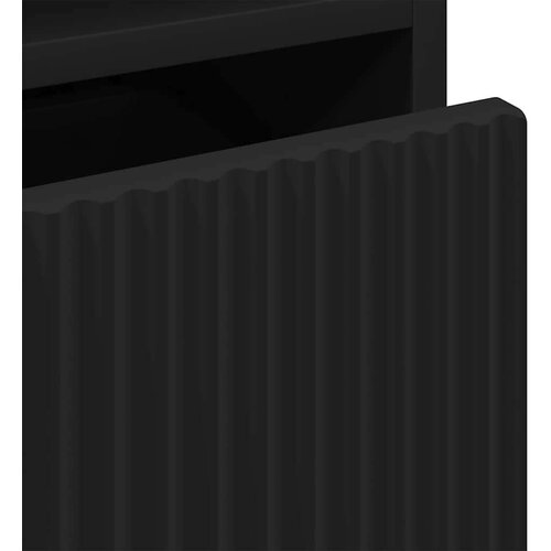 VidaXL Noćni ormarić s ladicama Crna 49 x 36 x 61 cm Konstruirano drvo Slike
