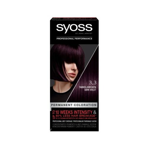 Syoss 3-3 dark violet farba za kosu Slike