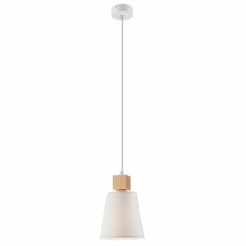 LAMKUR Bijela viseća svjetiljka s tekstilnim sjenilom ø 15 cm Enrico –