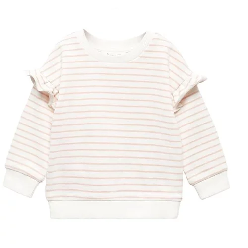 MANGO KIDS Sweater majica 'Ona' roza / bijela