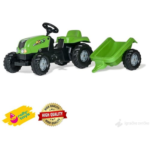 Rolly Toys traktor na pedale sa prikolicom rolly kid zeleni (012169) Cene