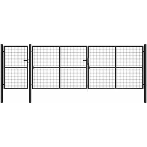  Vrtna vrata čelična 500 x 150 cm antracit Cijene