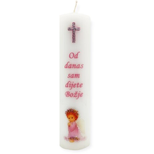  Personalizirana krsna svijeća - roza &Scaron;1762 Cijene