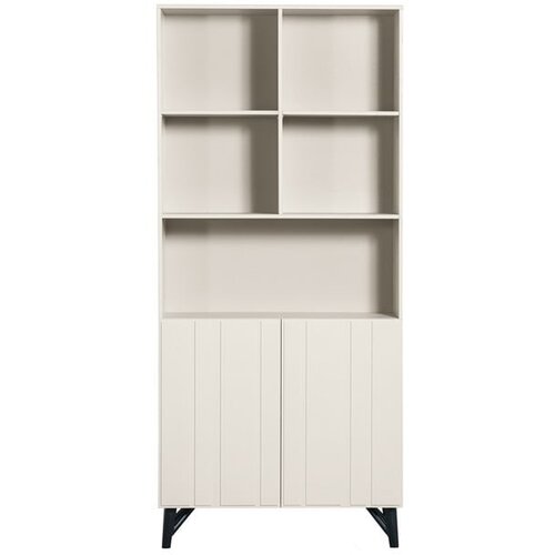 WOOOD Kremno bel regal iz masivnega bora 90x200 cm Miller &amp;ndash; Slike