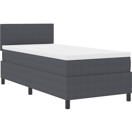  LED Box Spring Krevet Tamno siva i bijela 80 x 200 cm Slike