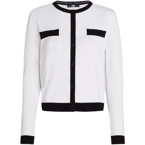Karl Lagerfeld Kardigan crna / bijela Slike