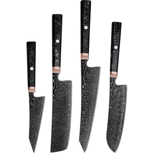  Set dama&scaron;kovih kuhinjskih noževa RY-38068 - Crna KP38068 Cene