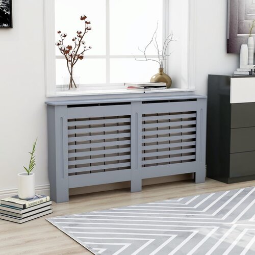 vidaXL Pokrov za radiator antraciten 152x19x81,5 cm mediapan, (20769803) Cene