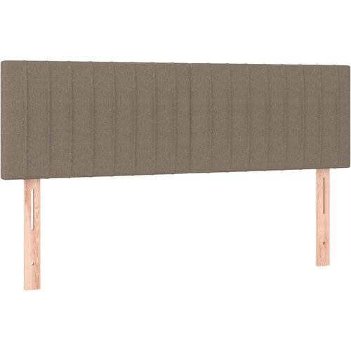  LED uzglavlje smeđesivo 144x5x78/88 cm od tkanine Slike