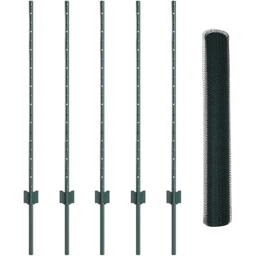  Heksagonalna ograda s stubom 10 x 1 m Čelik premazan PVC-om Slike