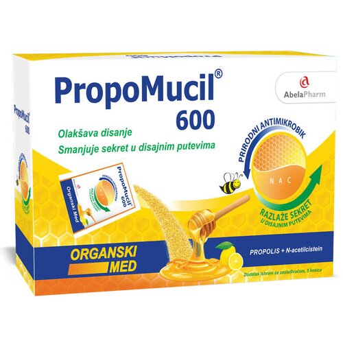 Abela pharm propomucil 600 sa organskim medom, 5 kesica Cene