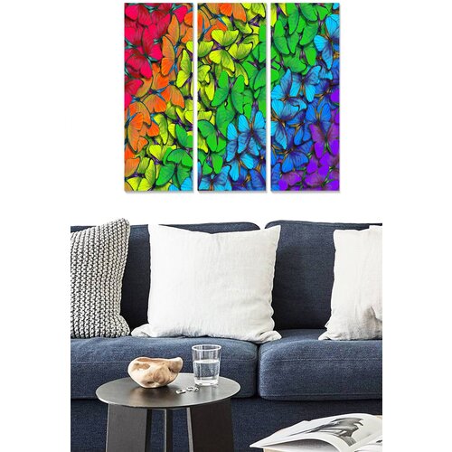Wallity MDF1270004971 multicolor decorative mdf painting (3 pieces) Cene