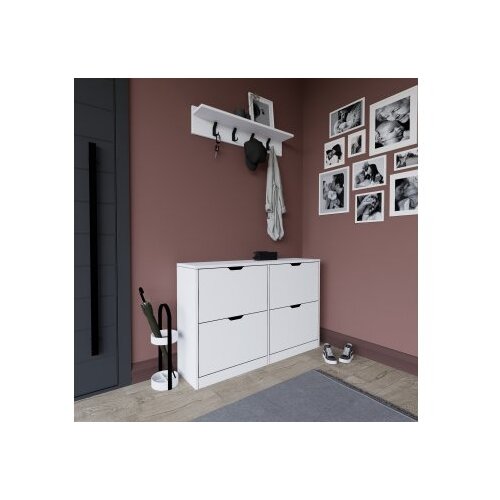 Hanah home Stalak za cipele Duru 1600-50, 120,5x79,2x30 cm, Bijela Slike