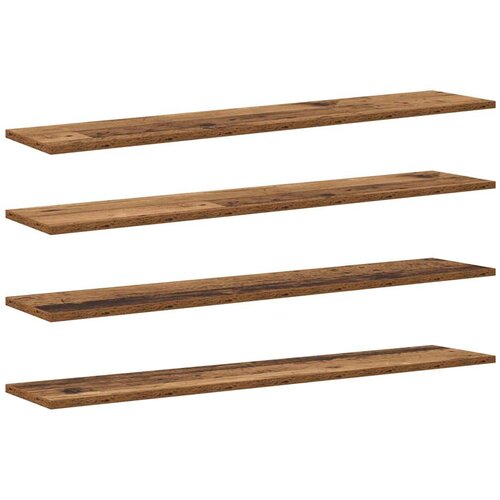 vidaXL Polica za knjige 4 pcs Rjava 100 x 20 x 1,5 cm Konstruiran les, (5000200946) Cene