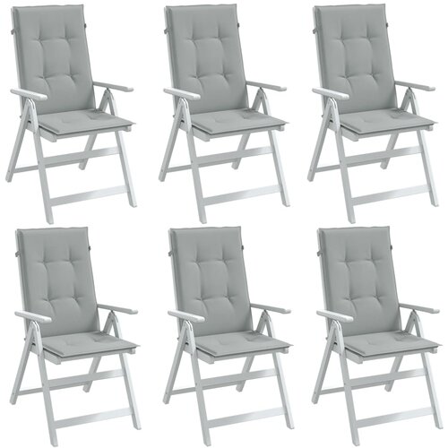 vidaXL Jastuci za stolice 6 kom svjetlosivi 120 x 50 x 4 cm od tkanine Cijene