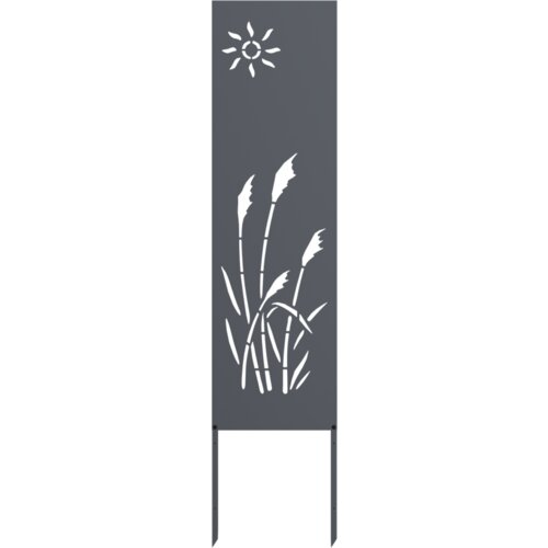 vidaXL Dekorativni panel za vrt antracit siva 32 x 140 cm Mnogi jeklo Cene