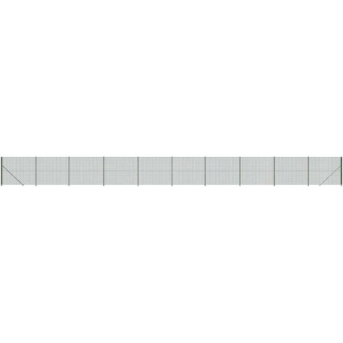 VidaXL Ograda od žičane mreže s prirubnicom zelena 1 4 x 25 m Slike