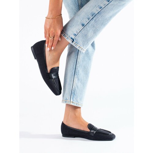 SHELOVET Women's elegant loafers black Slike