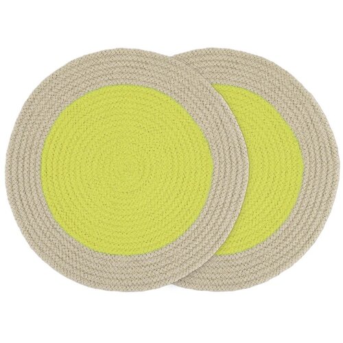 Remember Platneni podmetač 2 kom &amp;oslash; 38 cm Lime - Slike