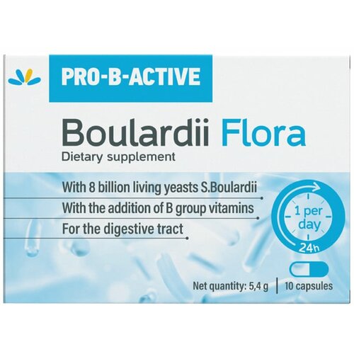 PRO-B-ACTIVE boulardii flora, 10 kapsula Cene