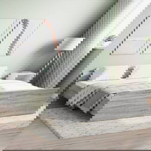 VidaXL Okvir kreveta s uzglavljem i podnožjem boja hrasta 150x200 cm Slike