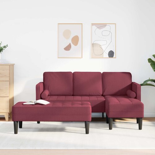  Set sofe s jastukom 2 pcs Vinska crvena Poliester Cene