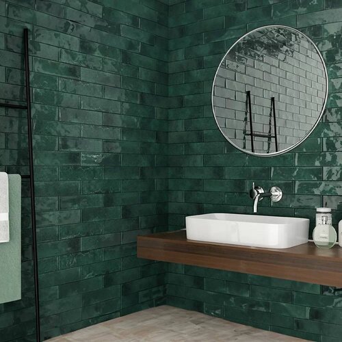 Eco Ceramica zidne pločice harlequin green 7x28 Cene