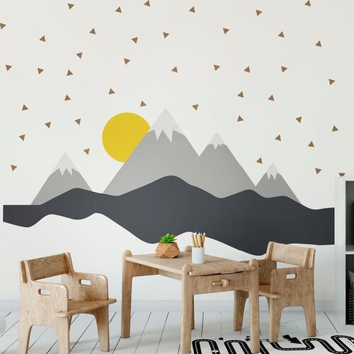 Ambiance zidna samoljepljiva naljepnica Giant Kid Sticker Scandinavian Mountains Nordika Cijene