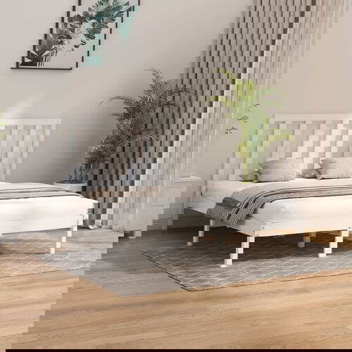 Furnova Posteljni okvir bel iz trdnega lesa 160x200 cm, (21934901) Slike