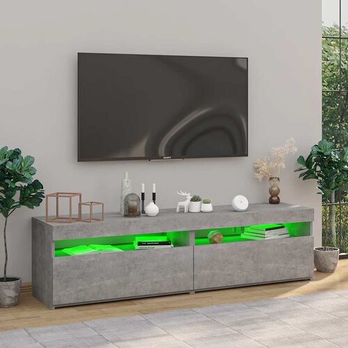  ormarići s LED svjetlima 2 kom boja betona 75 x 35 x 40 cm Slike