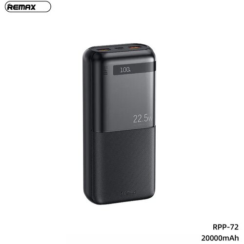 Remax Power bank prenosiva baterija Piloteer Series RPP-72 20W+22.5W Fast Charging 20000mAh crni Cene