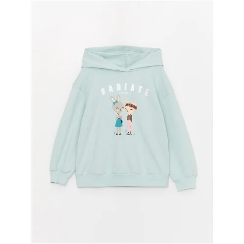 LC Waikiki Girls' Printed Long Sleeve Hoodie