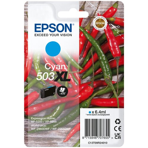 Epson Originalna kartu&amp;scaron;a s črnilom Single Pack Cyan 503Xl, (22112490) Slike