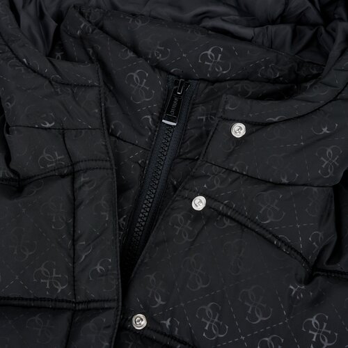 Guess Puhovke PADDED HOODED LS JACKET W/ZIP Črna Slike