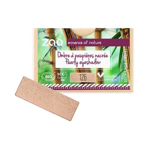 Zao refill rectangle eye shadow - 126 pearly golden petal Slike
