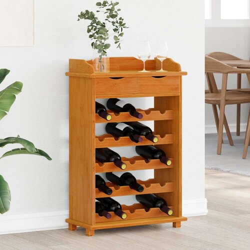 vidaXL Stojalo za vino 90x60x30 cm iz trde borovine Cene