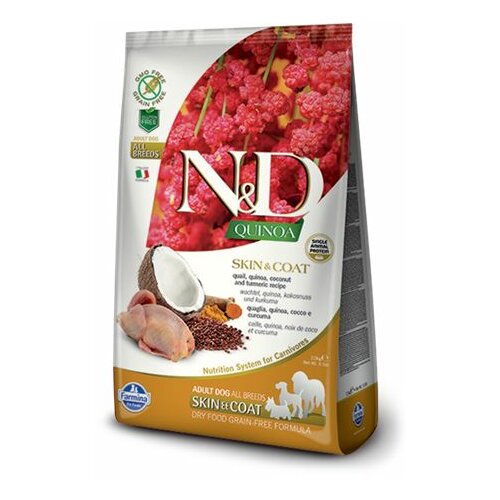 Farmina N&D quinoa hrana za pse - skin & coat quail 2.5kg Slike
