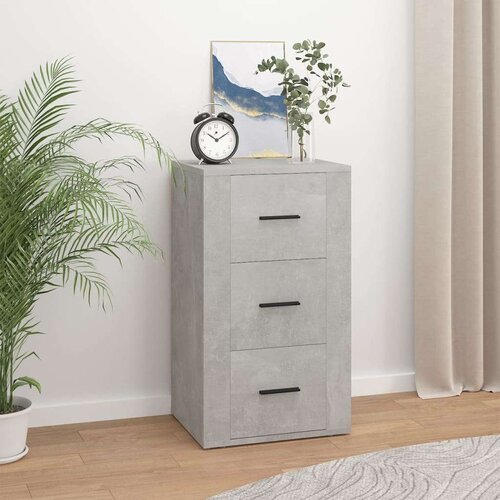  Komoda siva boja betona 40 x 33 x 70 cm od konstruiranog drva Cijene