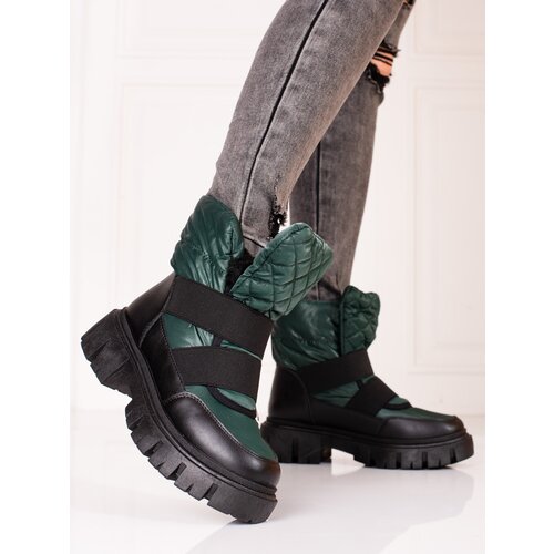 SHELOVET Women's Snow Boots Green & Black Slike