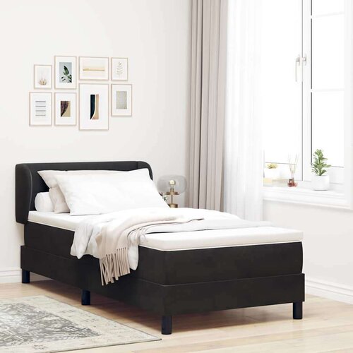 vidaXL Postelja z vzmetnico črna 80x200 cm iz žameta, (22051135) Cene