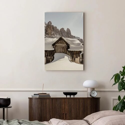  Slika - Winter in the Dolomites (1 Part) Vertical 40x60 Na talijanskom platnu Slike