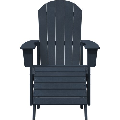 VidaXL Adirondack stolice s podnožjem 2 kom Navy Blue HDPE Slike