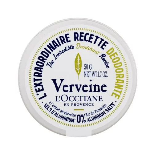 L'occitane Verveine The Incredible Deodorant Recipe 50 g dezodorant v balzamu unisex