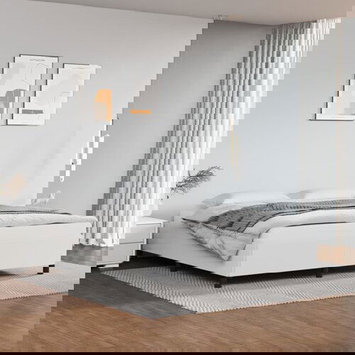 The Living Store Posteljni okvir bel 180x200 cm umetno usnje - Posteljni Okvir, (21526519) Slike