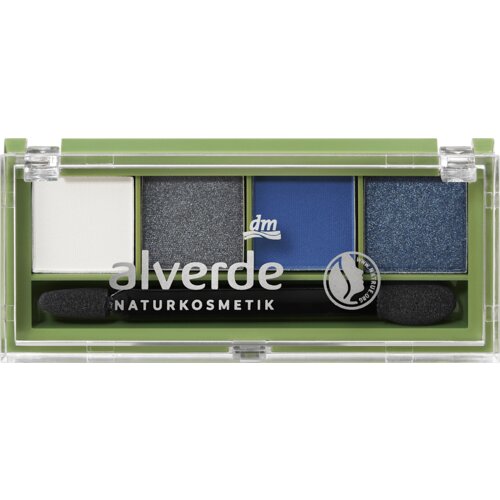 Alverde Naturkosmetik QUATTRO paleta senki za oči - 99 Denim Blue 4 g Cene