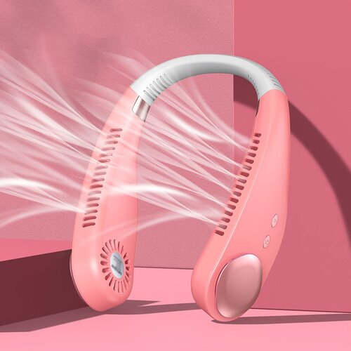 Venisymlis Nastavljiv Prenosni Vratni Ventilator Usb (Roza), (22070296) Cene