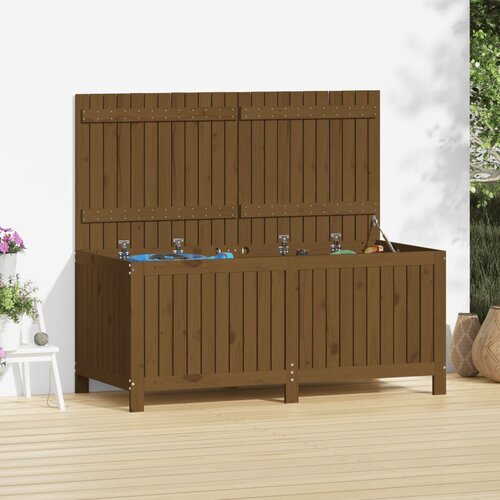 VidaXL Vrtna &amp;scaron;katla medeno rjava 147x68x64 cm borovina Slike