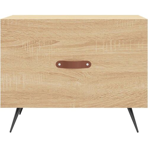 VidaXL Klubska mizica sonoma hrast 50x50x40 cm inženirski les Slike