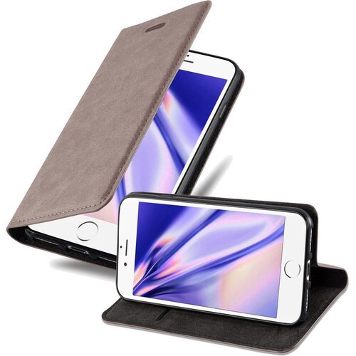 Cadorabo Ohi&amp;scaron;je, združljivo z Apple iPhone 7 / 7S / 8 / SE 2020 v kavovinsko rdeča - Za&amp;scaron;čitni ovitek z magnetnim zapiranjem, stoječo funkcijo in režo za kartice, (20560565) Slike